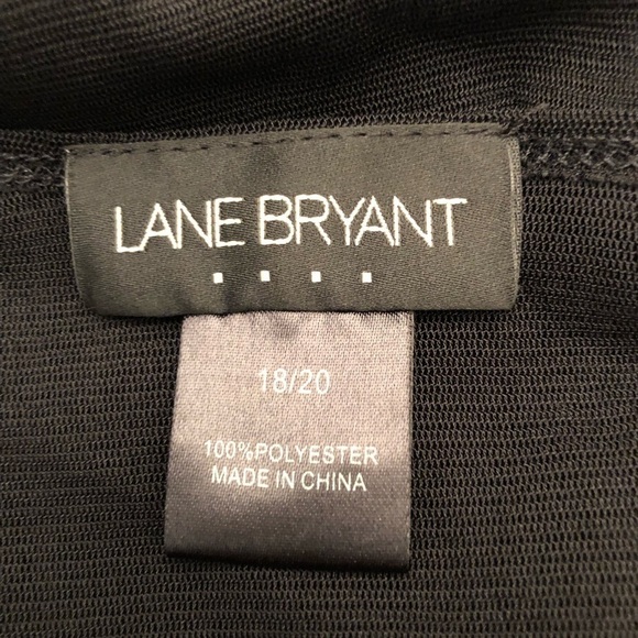 Lane Bryant Sheer Black Pink Babydoll VNeck Long Sleeve Blouse Top Size 18/20 - Picture 8 of 16